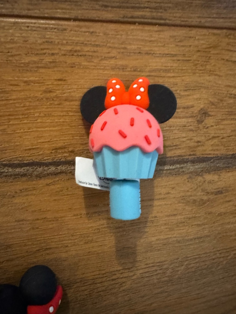 Minnie Mouse Cupcake Silicone Straw Topper